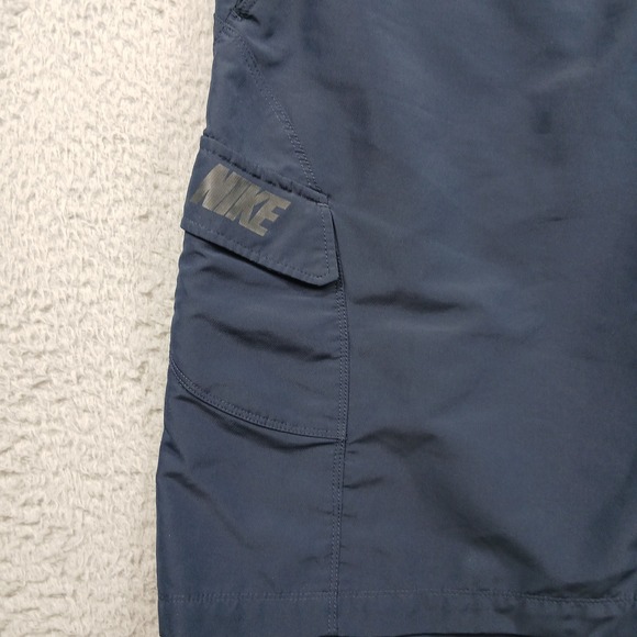Nike Mesh Lined Cargo Swim Trunks Men's XXL Navy Blue Side Swoosh EUC - Picture 5 of 11